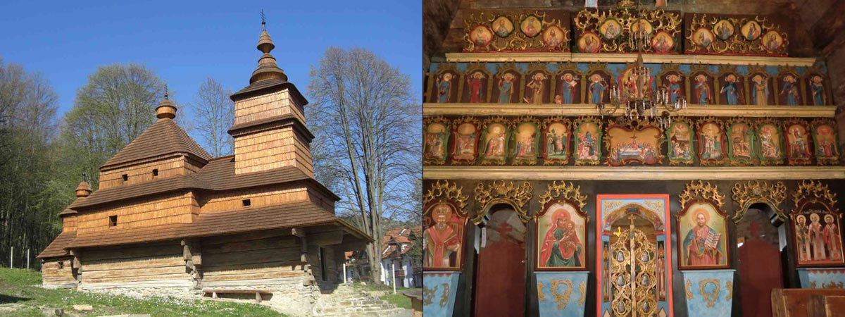 Wooden church Zboj  - Open air museum in Bardejov - Slovakia