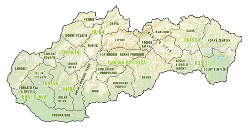 Tourist regions in Slovakia